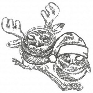 Jolly Owl-tide embroidery design