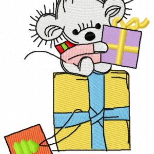 Christmas presents 4 embroidery design