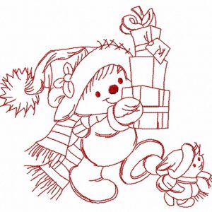 Christmas presents for you 3 embroidery design