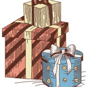 Christmas presents embroidery design