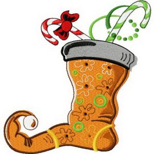 Christmas sock 5 embroidery design