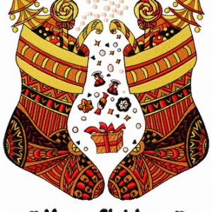 Christmas sock 7 embroidery design