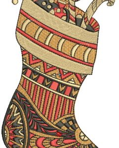 Christmas sock 8 embroidery design