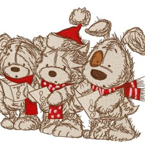 Christmas songs 4 embroidery design