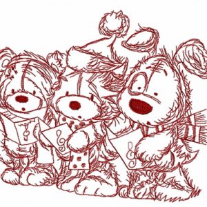 Christmas songs 5 embroidery design