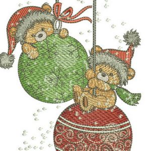 Christmas swings embroidery design