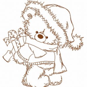Christmas teddy bear 10 embroidery design