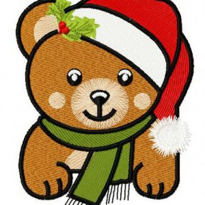 Christmas teddy bear 7 embroidery design