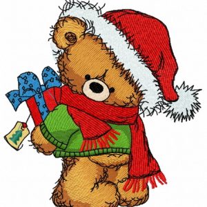 Christmas teddy bear 8 embroidery design