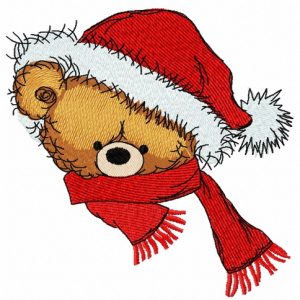 Christmas teddy bear 9 embroidery design