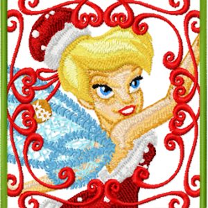 Tinkerbell Christmas embroidery design
