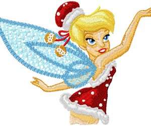 Christmas Tinkerbell embroidery design