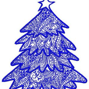 Christmas tree 2 embroidery design