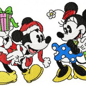 Christmas with Mickey Mouse embroidery design