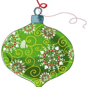 Christmas ball decoration embroidery design