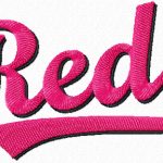 Cincinnati Reds Script Logo embroidery design