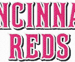 Cincinnati Reds Wordmark Logo embroidery design