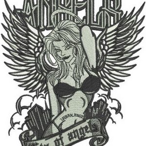 City of angels embroidery design
