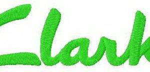 Clarks logo embroidery design