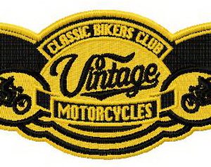 Classic bikers club logo embroidery design