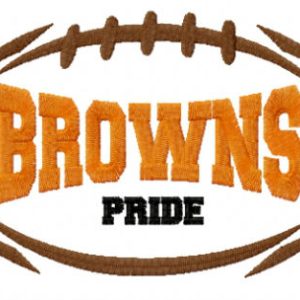 Cleveland Browns fan logo embroidery design