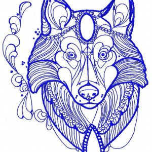 Clever dog 2 embroidery design