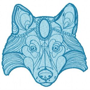 Clever dog 3 embroidery design