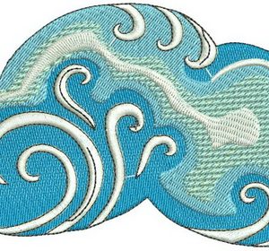 Cloud embroidery design