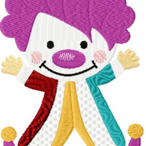 Clown embroidery design