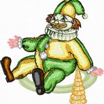 Clown embroidery design