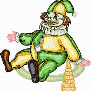 Clown embroidery design