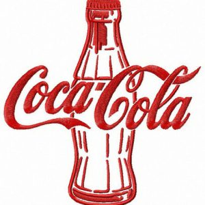 Coca-Cola bottle embroidery design