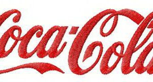 Coca-Cola wordmark logo embroidery design