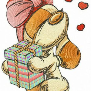 Cocker Spaniel girl embroidery design