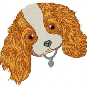 Cocker Spaniel head embroidery design