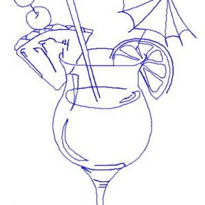 Cocktail 4 embroidery design