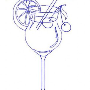Cocktail 6 embroidery design