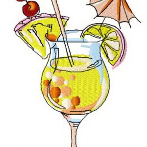Cocktail embroidery design