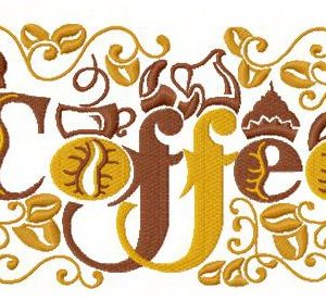 Coffee 3 embroidery design