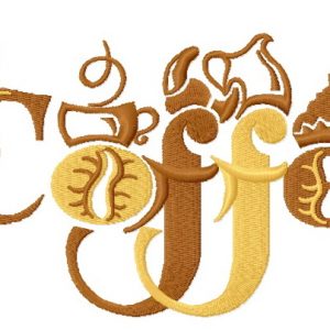 Coffee 4 embroidery design