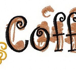 Coffee 6 embroidery design