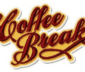 Coffee break 2 embroidery design