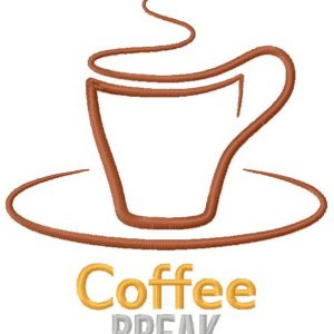 Coffee break 5 embroidery design