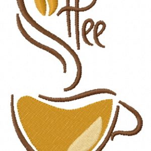 Coffee cup 16 embroidery design