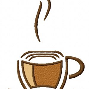 Coffee cup 18 embroidery design