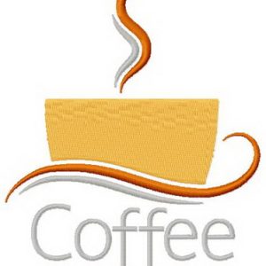 Coffee cup 6 embroidery design