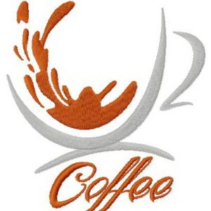Coffee cup 7 embroidery design