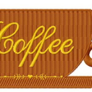 Coffee cup 9 embroidery design