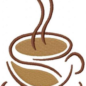 Coffee cup 17 embroidery design