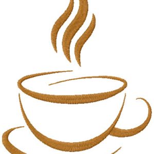 Coffee cup 3 embroidery design